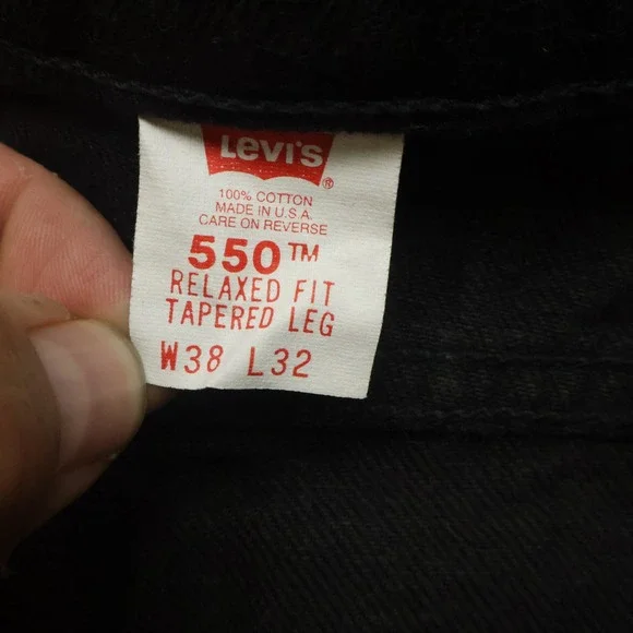 vintage Levi's 550 jeans‎ mens 36X32.5 Relaxed Fit Tapered Leg usa 80s deadstock